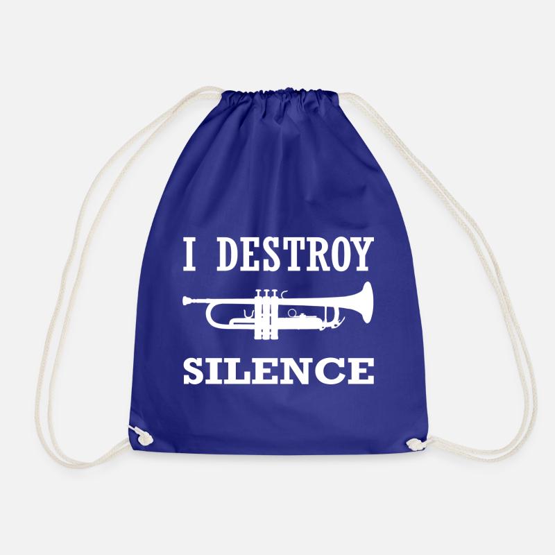 I destroy silence Trompete - Turnbeutel - Königsblau