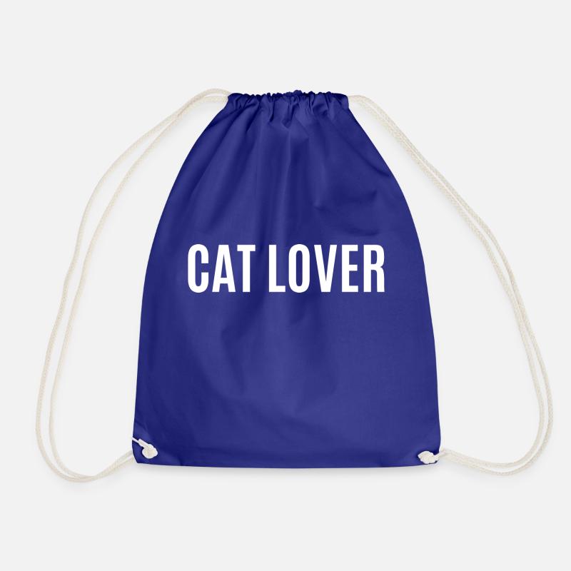 T-shirt fun cat lover - Drawstring Bag - royal blue