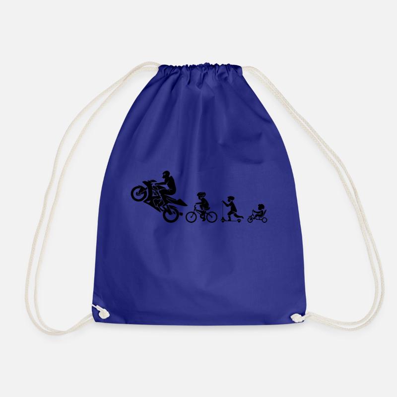 motorcycle - Drawstring Bag - royal blue