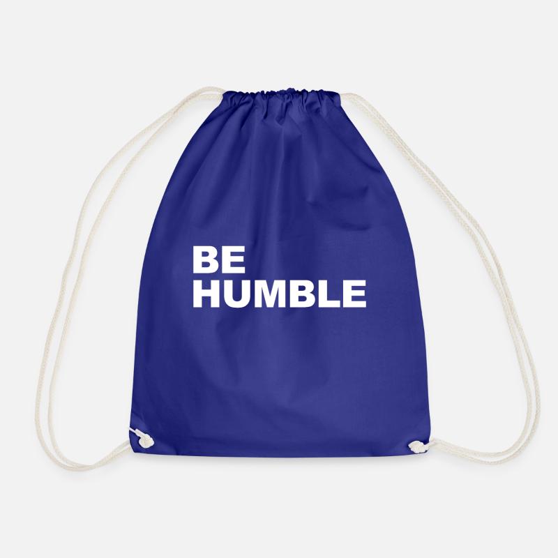 Be Humble in weiss - Turnbeutel - Königsblau