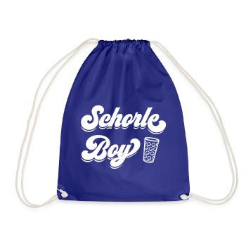 Schorle Boy und Dubbeglas - Turnbeutel - Königsblau - Vorne