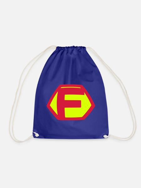 F Symbol Superhero Superhelden Logo Zeichen - Turnbeutel - Königsblau