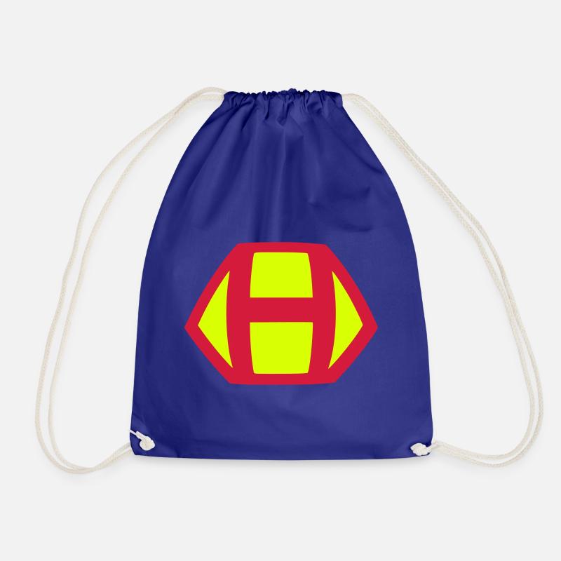 H Symbol Superhero Comic Logo Icon - Drawstring Bag - royal blue