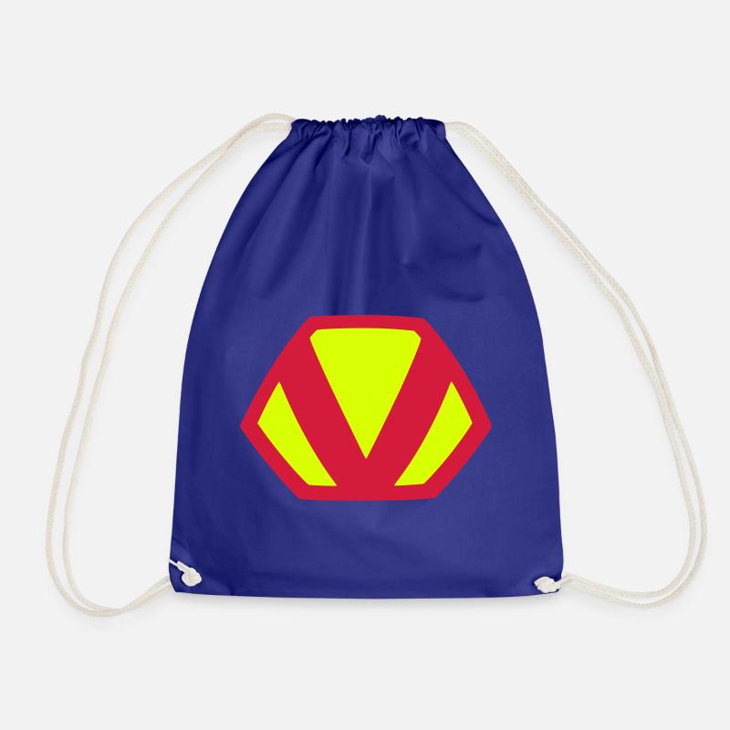 V Symbol Superhero Superhelden Logo Zeichen - Turnbeutel - Königsblau