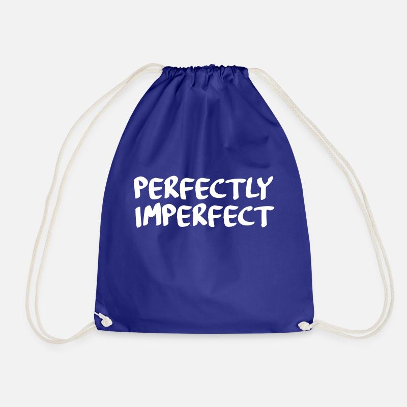 perfectly imperfect - Drawstring Bag - royal blue
