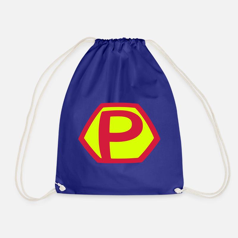 P Symbol Superhero Superhelden Logo Zeichen - Turnbeutel - Königsblau