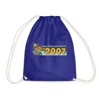 Les chanceux sont nés en 2007 tee St. Patrick’s - Sac de sport léger - bleu roi - Devant