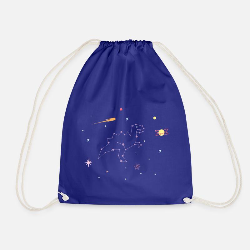 Tyrannosaurus Rex dinosaur constellation - Drawstring Bag - royal blue