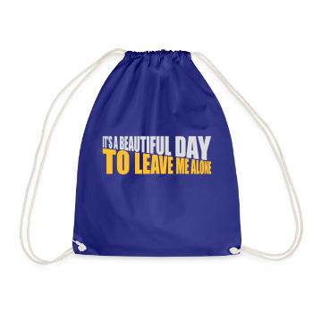 leave me alone day - Drawstring Bag - royal blue - Front