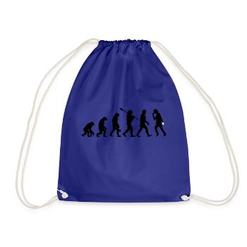 the evolution of man and dance - Drawstring Bag - royal blue - Front