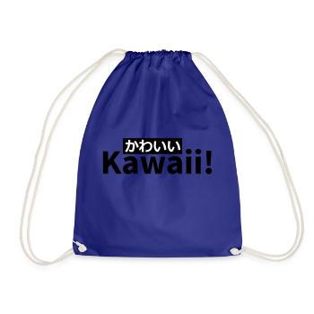 Kawaii / '' Sweet '' en japonais - Sac de sport léger - bleu roi - Devant