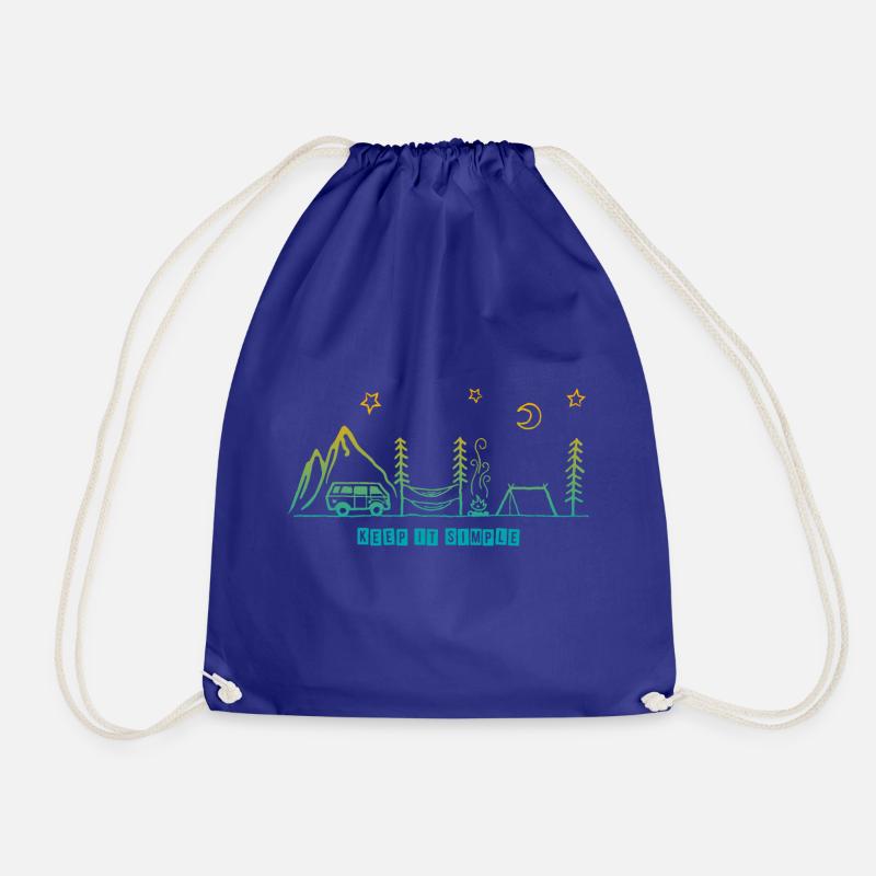 Keep it simple Van Camping Outdoor Camper Tent - Drawstring Bag - royal blue