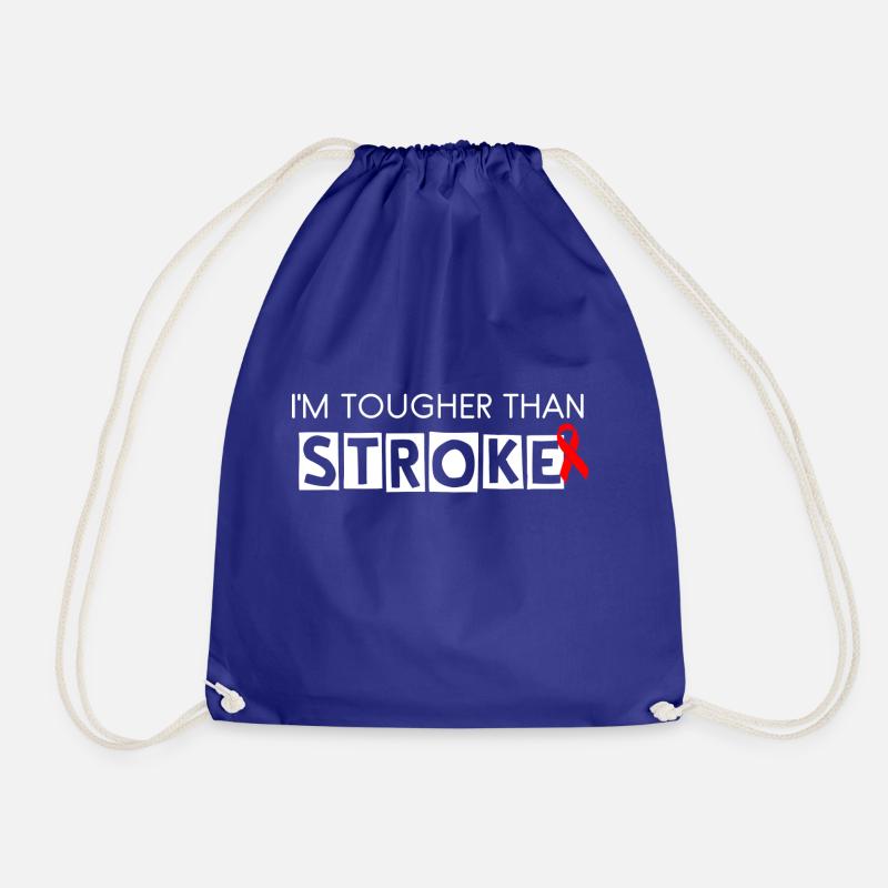 I'm Tougher Than Stroke - Drawstring Bag - royal blue