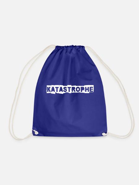 katastrophe lustiges Design - Turnbeutel - Königsblau