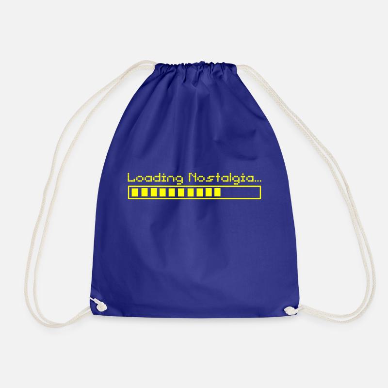 Loading Screen - Retro Gaming Design - Drawstring Bag - royal blue