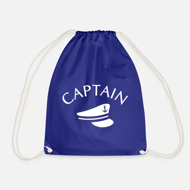 CAPTAIN CAPTAIN HAT - Drawstring Bag - royal blue
