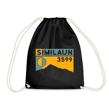 Similaun Glacier High Tour Hike Ötztal Tyrol - Drawstring Bag - black - Front