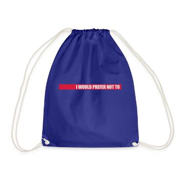 Je préfère ne pas - Sac de sport léger - bleu roi - Devant