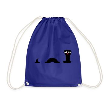 Early Worm / Early Worm (3c) - Drawstring Bag - royal blue - Front