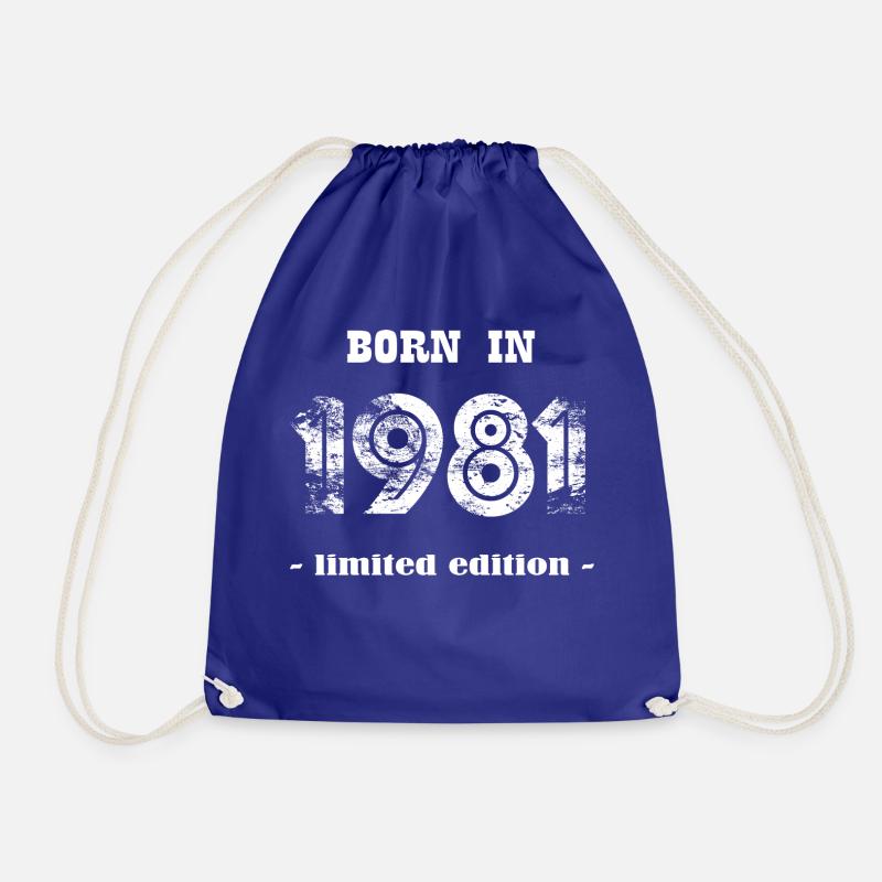 Born in 1981 - limited edition - Turnbeutel - Königsblau
