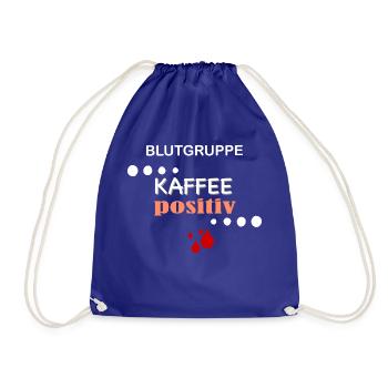 KAFFEEpositiv - Turnbeutel - Königsblau - Vorne