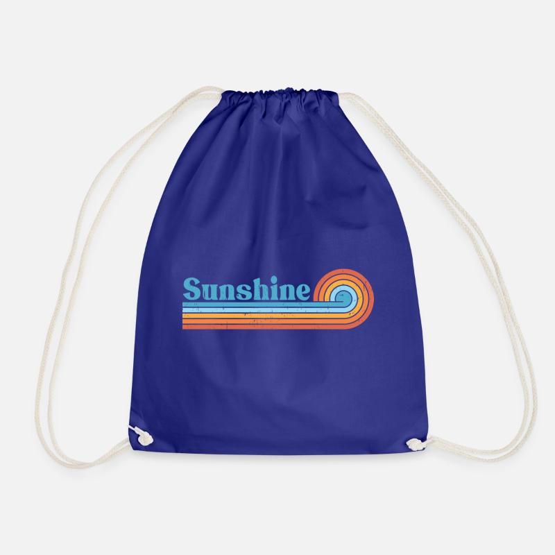 Sunshine Retro - Drawstring Bag - royal blue