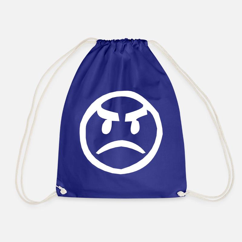 Bad smiley face - Drawstring Bag - royal blue