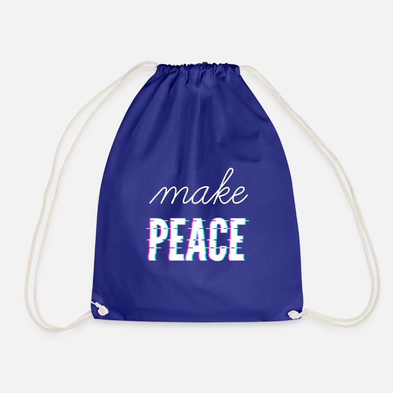 make peace - Turnbeutel - Königsblau