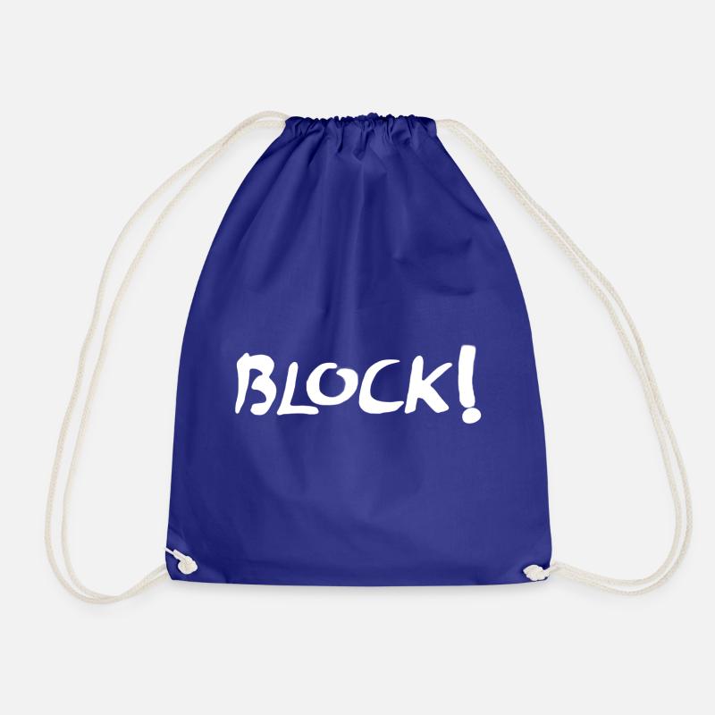 block - Drawstring Bag - royal blue