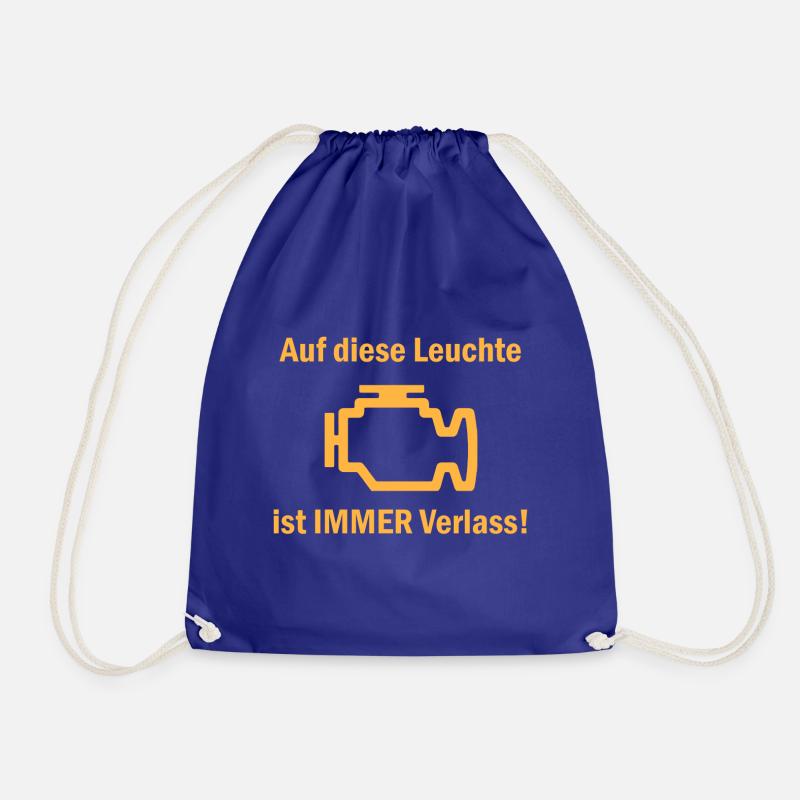 Check engine light - Drawstring Bag - royal blue