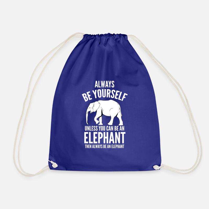 Sei immer du selbst - Elefant - Turnbeutel - Königsblau