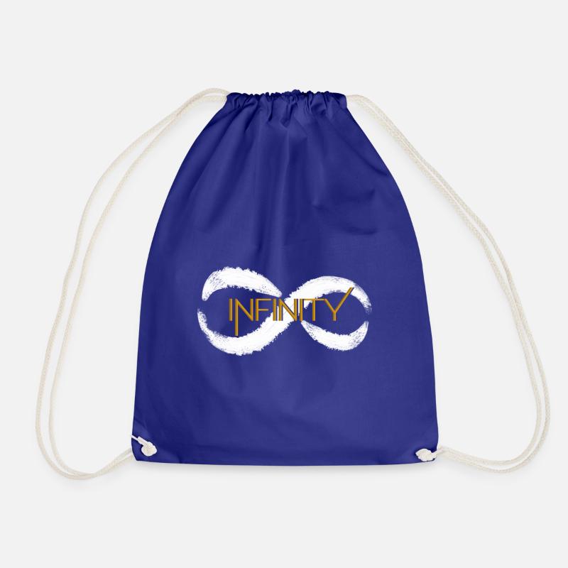 Infinity infinity sign icon infinity - Drawstring Bag - royal blue