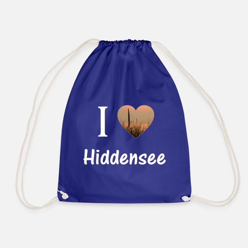 I love Hiddensee - Turnbeutel - Königsblau