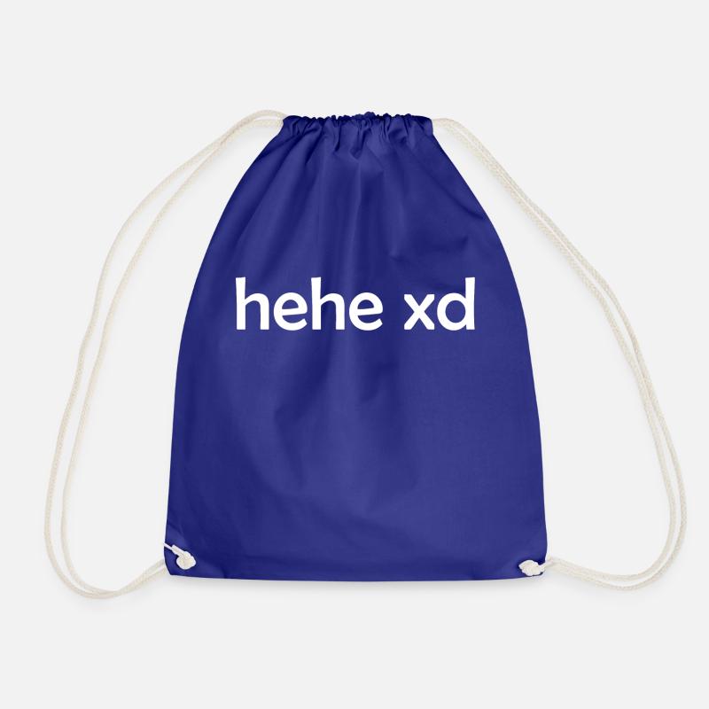 hehe xd - Drawstring Bag - royal blue