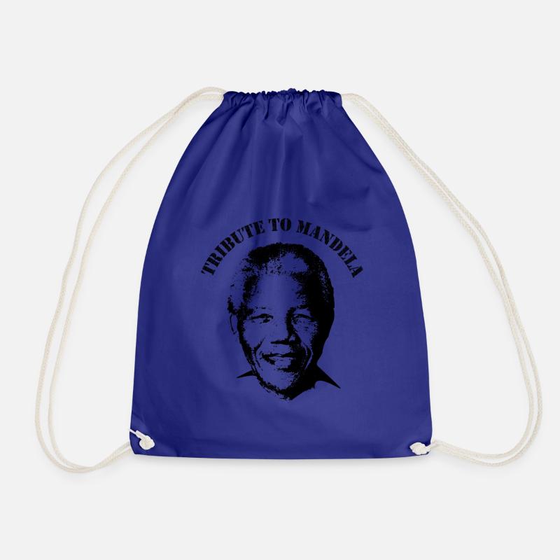 Nelson Mandela - Drawstring Bag - royal blue