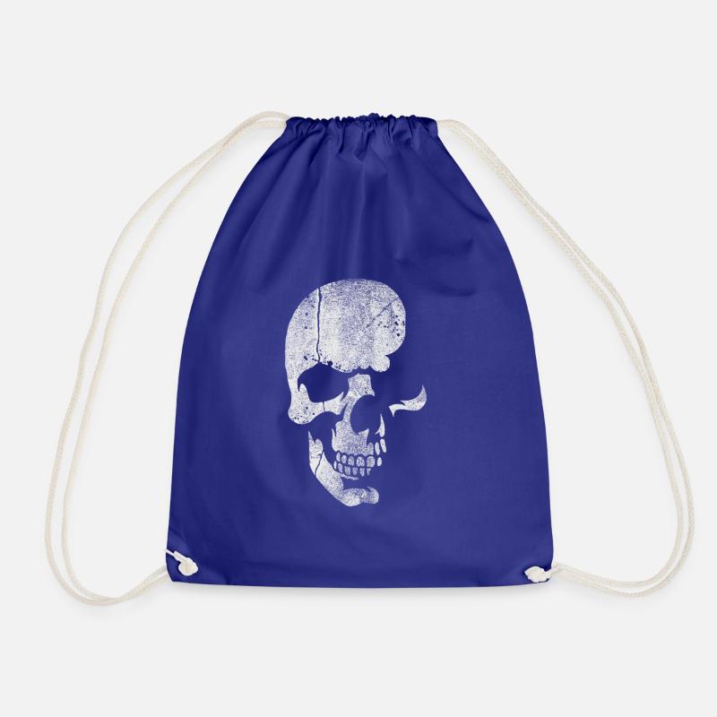 Skull 1 - Drawstring Bag - royal blue