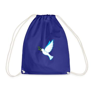 Dove of Peace - Drawstring Bag - royal blue - Front
