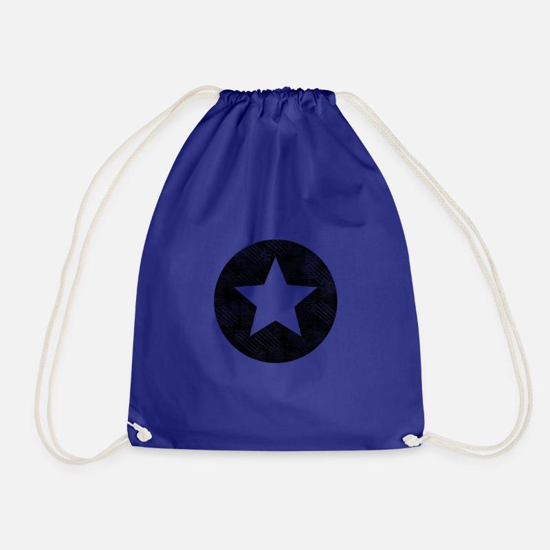 star - Drawstring Bag - royal blue