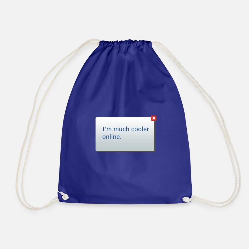 I m much cooler online Lustiger Spruch Geschenk - Turnbeutel - Königsblau