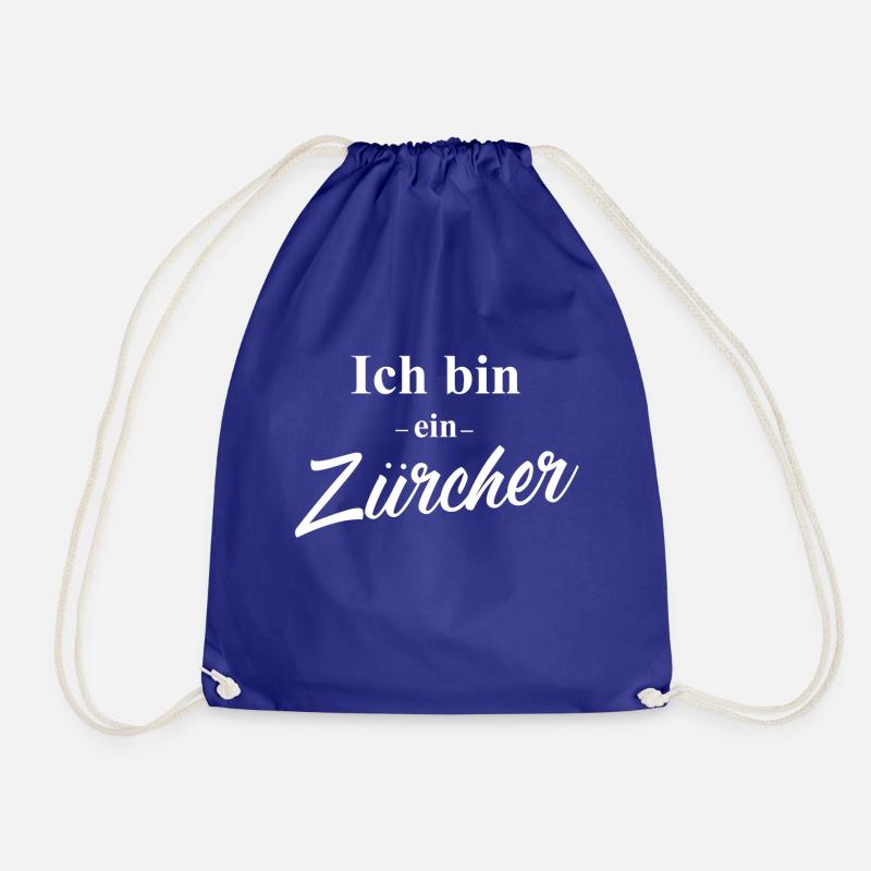 Ich bin ein Zürcher - Turnbeutel - Königsblau