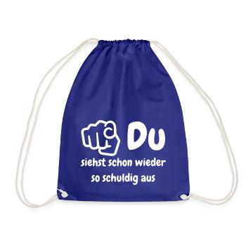 Schuld - Turnbeutel - Königsblau - Vorne