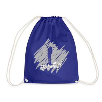 travel - Drawstring Bag - royal blue - Front