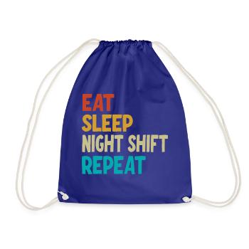 Manger Dormir Nuit Quart Répéter - Sac de sport léger - bleu roi - Devant
