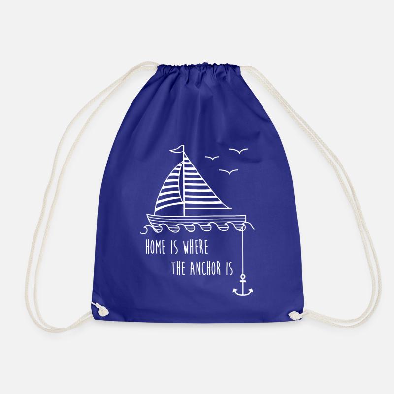 Sailboat - Drawstring Bag - royal blue