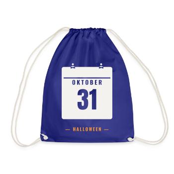 31 octobre Calendrier Date d’Halloween Horreur Effrayante - Sac de sport léger - bleu roi - Devant