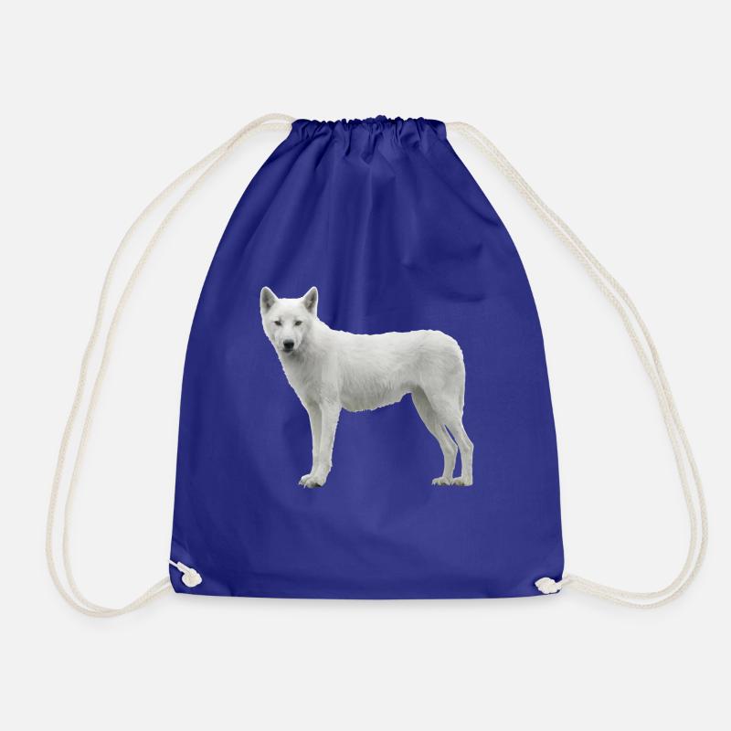 Wolf - Drawstring Bag - royal blue