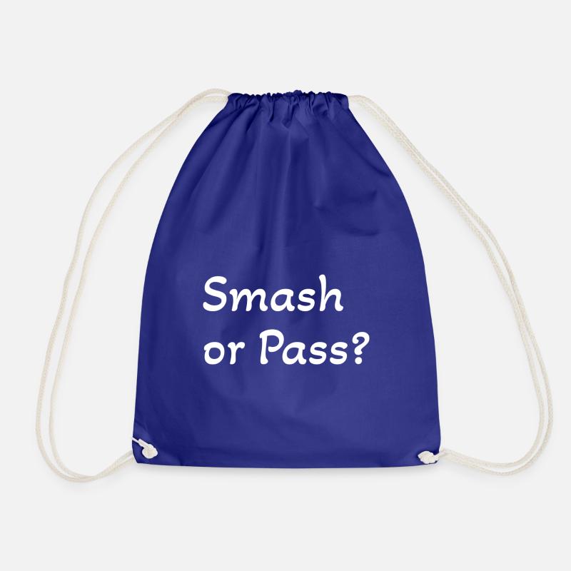 Smash or Pass - Drawstring Bag - royal blue