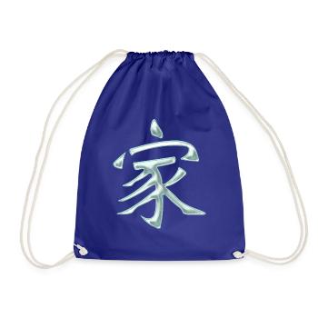 Family / Chinese characters - Drawstring Bag - royal blue - Front