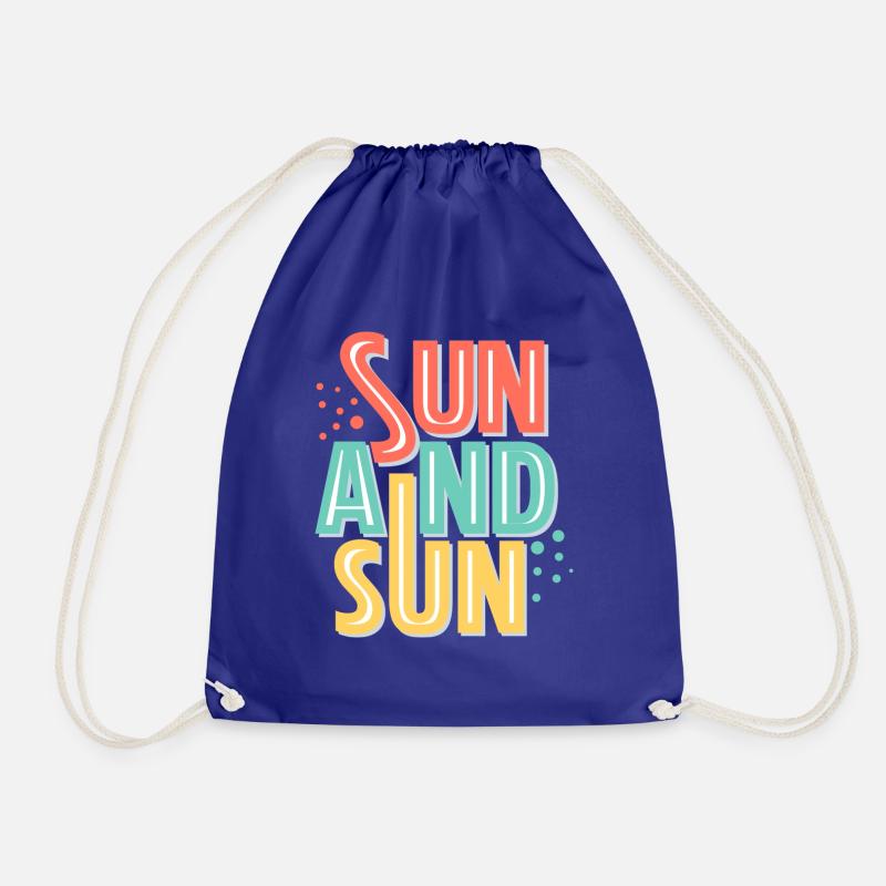 Sun and Sun - Drawstring Bag - royal blue