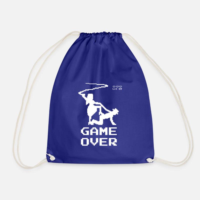 JGA | GAMEOVER (White) - Drawstring Bag - royal blue